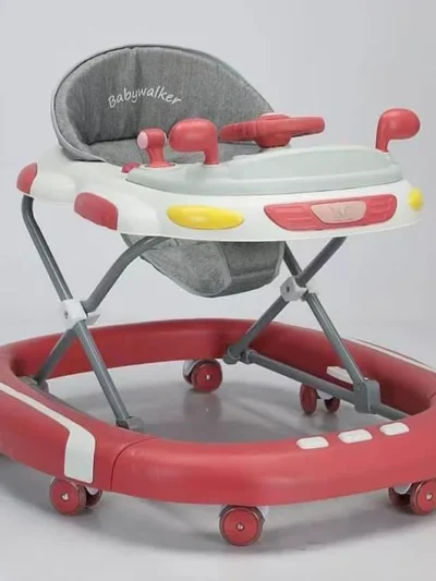 2-in-1 Baby Walker and Rocker with Music and Toys