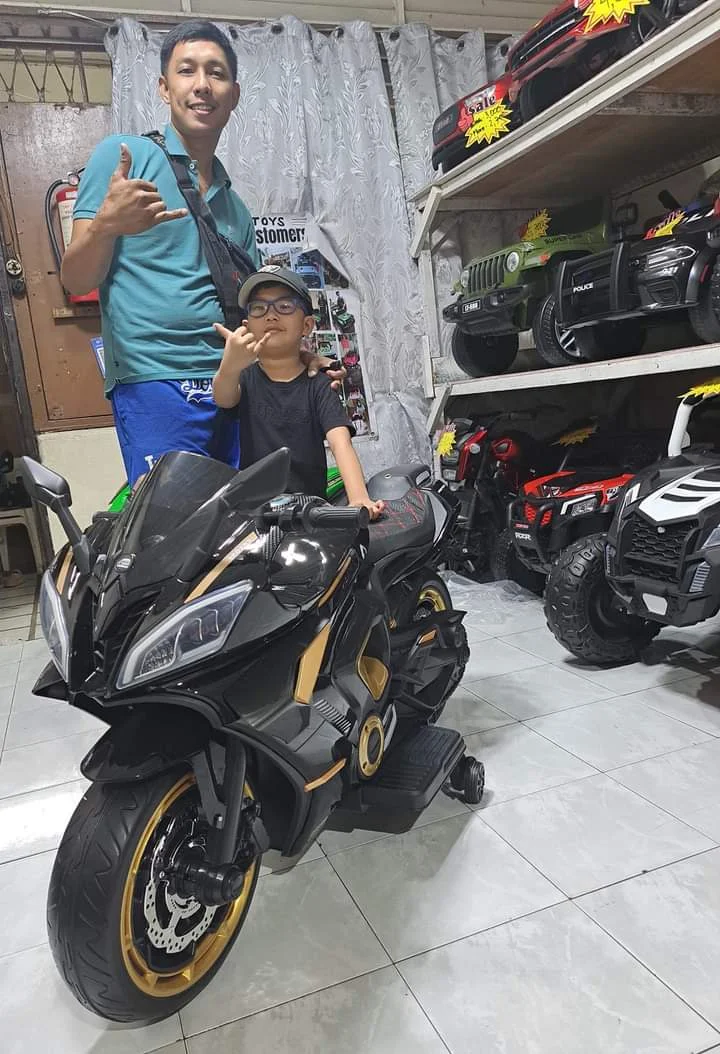 Battery Operated Bike For Kids With LED Light, Bluetooth & Music ( Black ) - Image 2