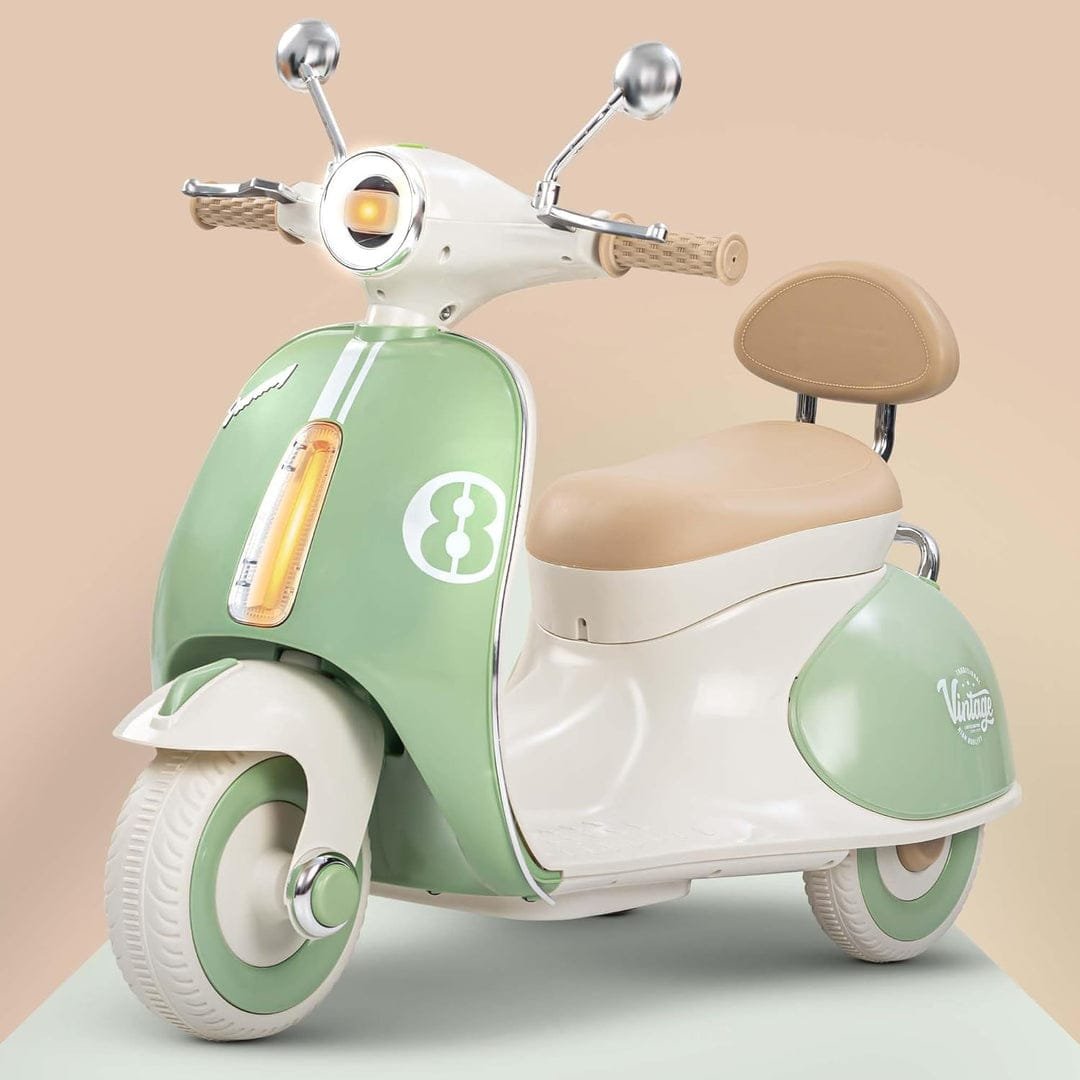 Vintage Battery Operated Vespa Scooter For Kids-M6188 - Image 2