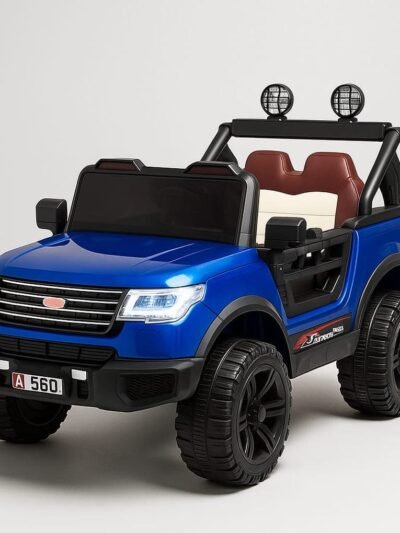 12V Kids Electric Jeep Car – 2 Motors Painted Body Leather Seat & Safety Belt