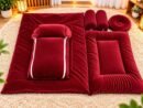 Luxury Ribbed Velvet Baby Bedding Set – Maroon