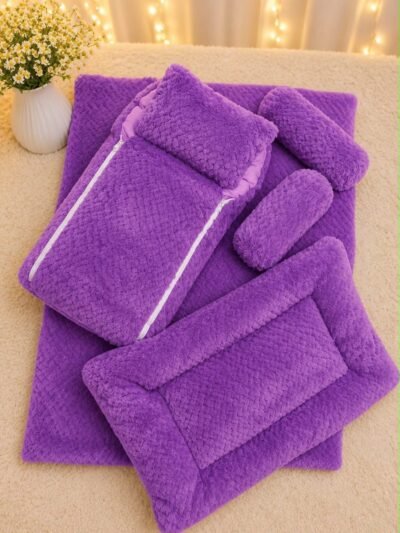 Fluffy Fur Baby Bedding Set – Purple