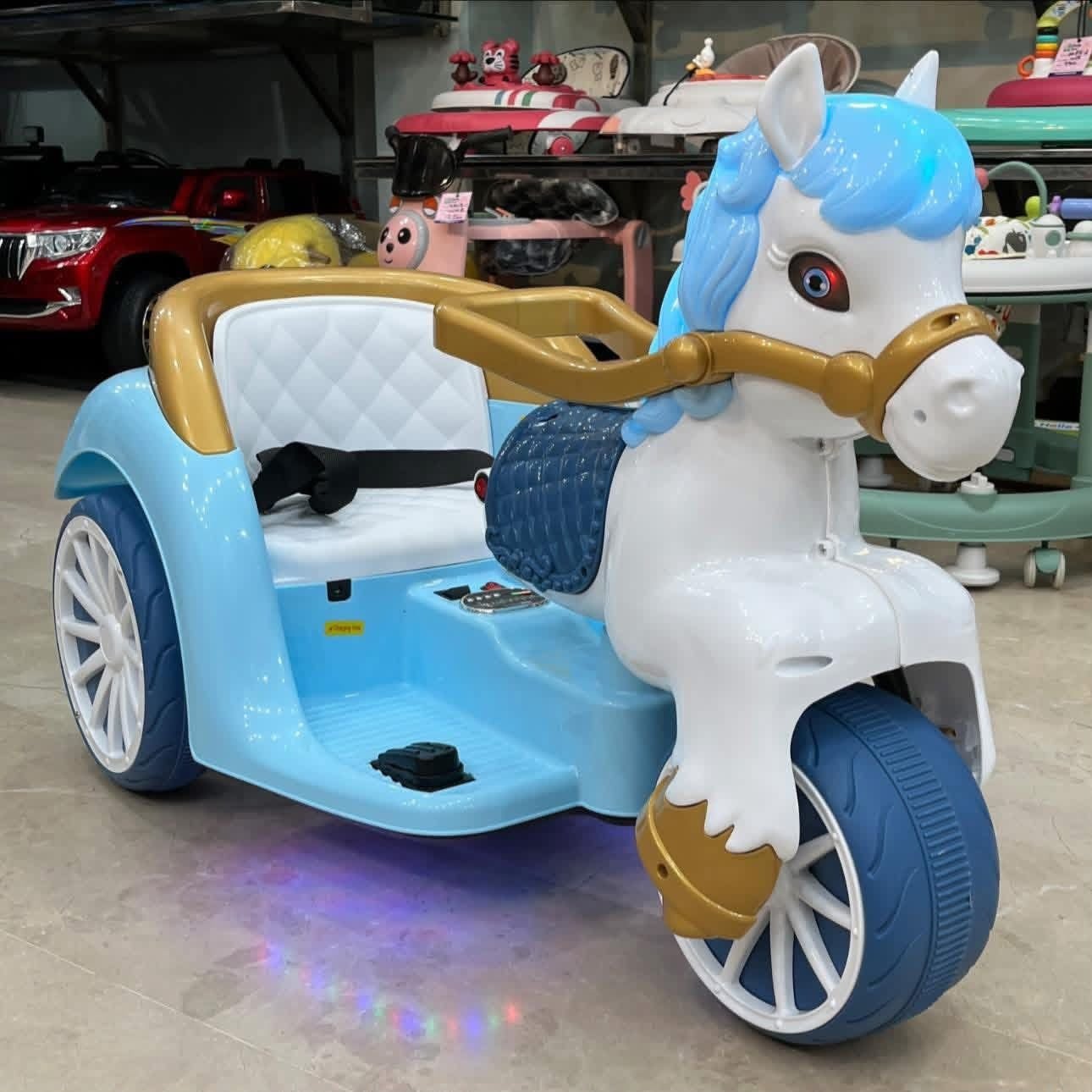 Unicorn Horse Electric Ride-On Trike for Kids